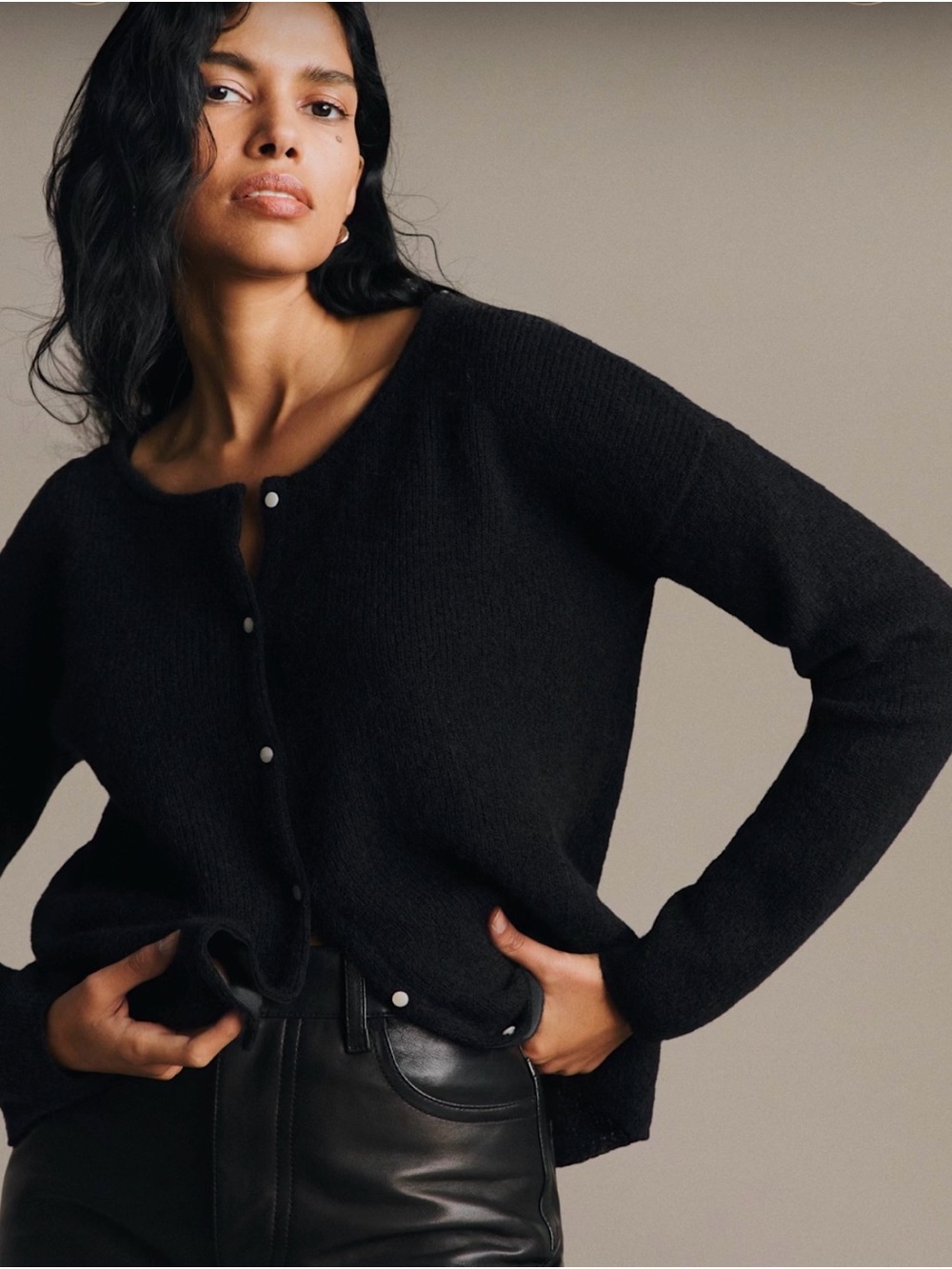 Sézane Gaspard Black Women's Sweater